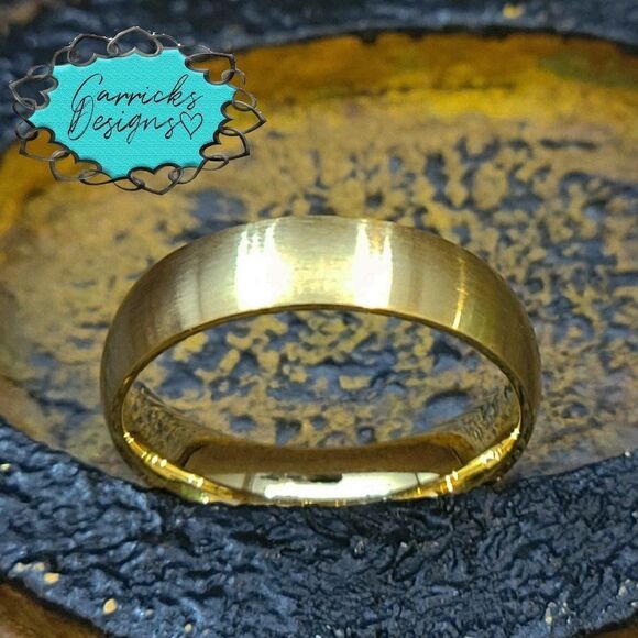 Women's Matte Gold Promise Ring - Matte Gold Promise ring for Girls - Picture 8 of 8
